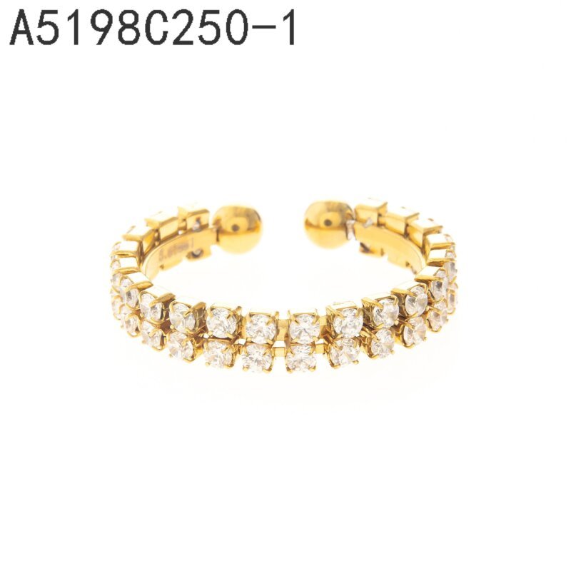 Anillo Banda de Zirconias Dorado