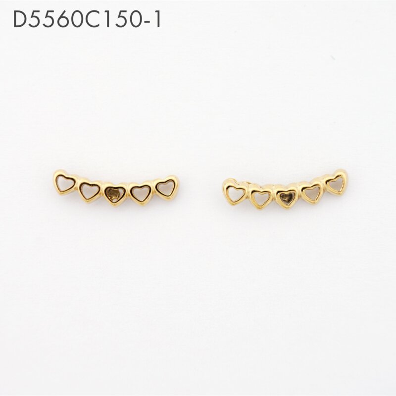 Aretes Barra Trepadora Dorado