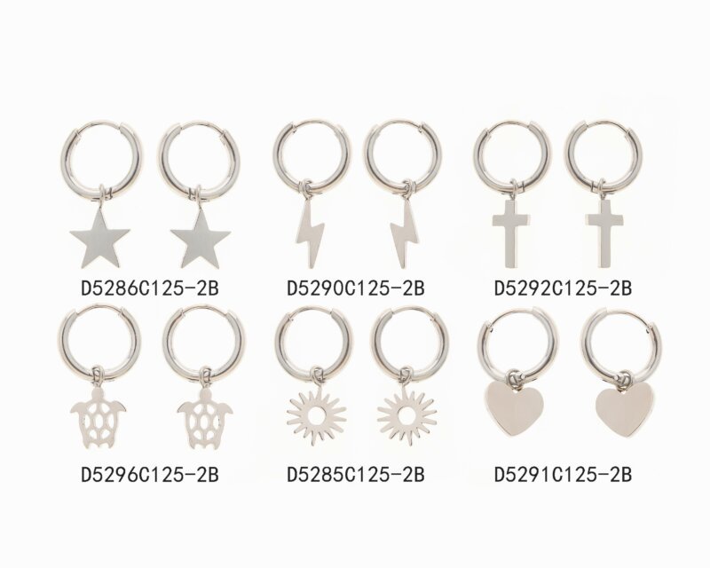 Set de Arracadas con Dijes Plata
