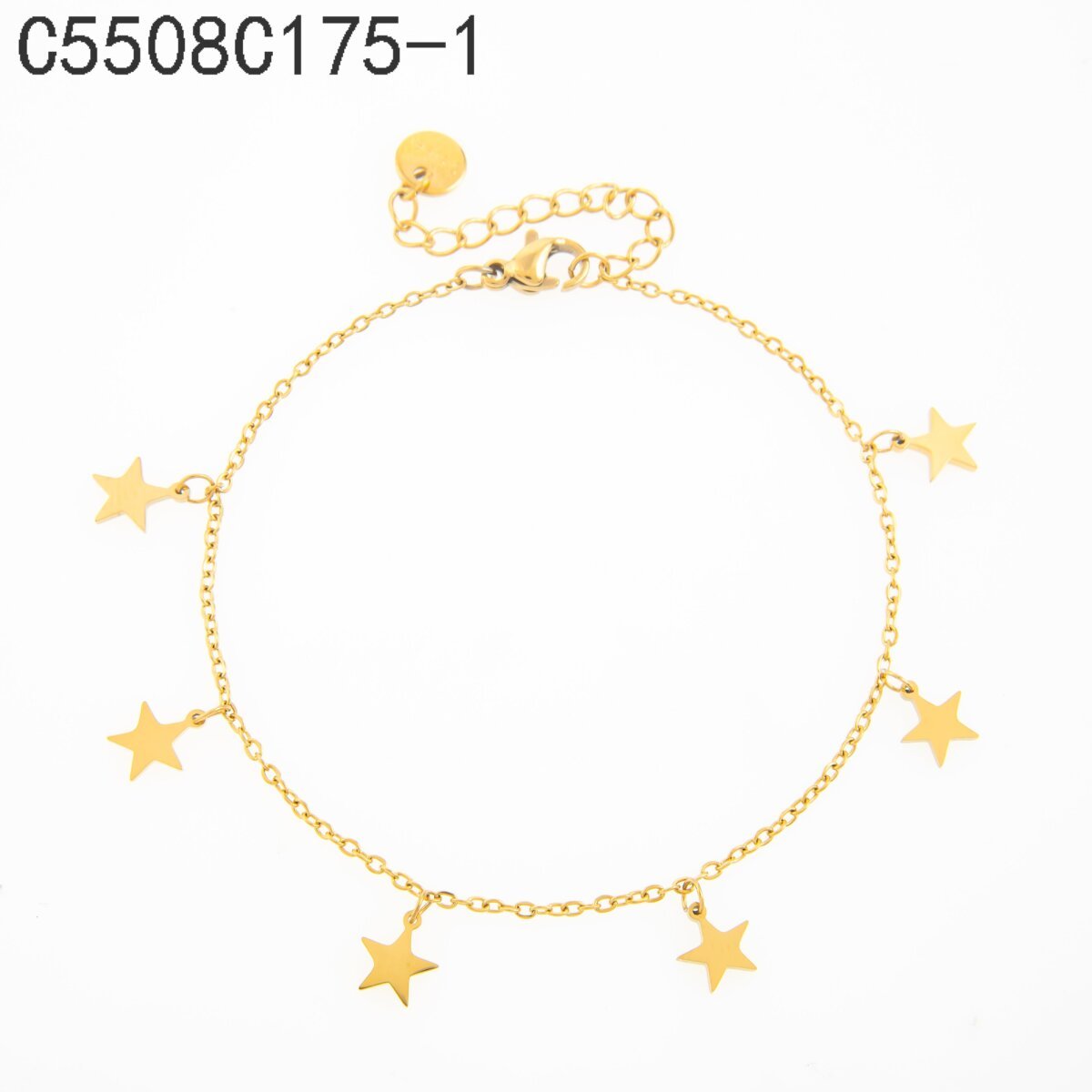 Pulsera con Dijes Estrella Dorado