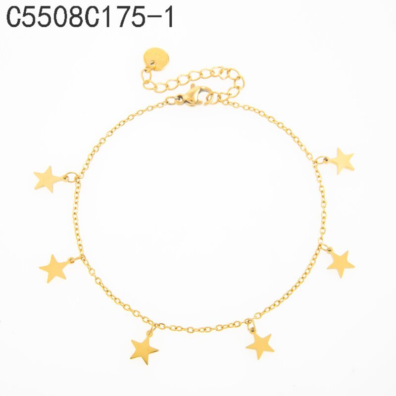 Pulsera con Dijes Estrella Dorado