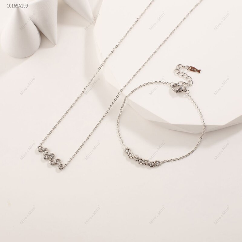 Set de Pulseras Cadena Plata