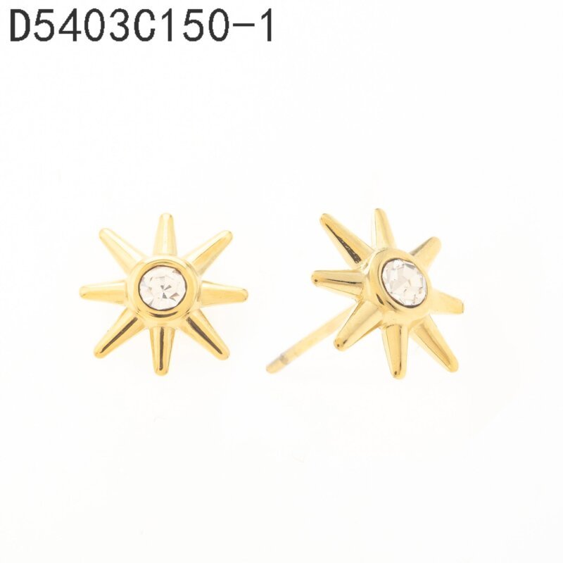 Aretes Sol Radiante Dorado