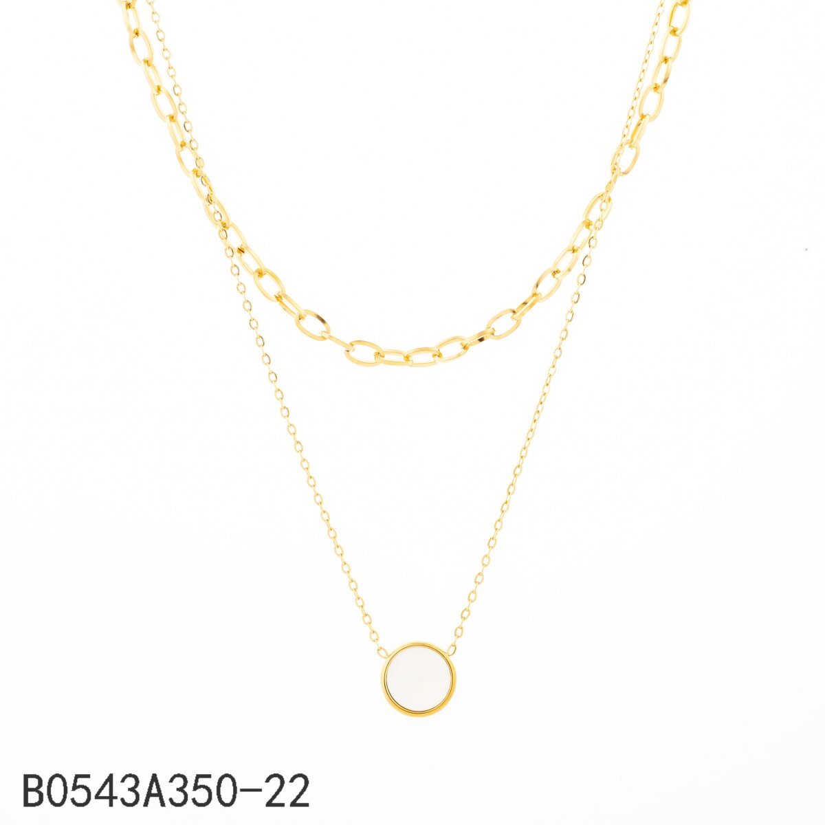 Collar Double Chain Circle