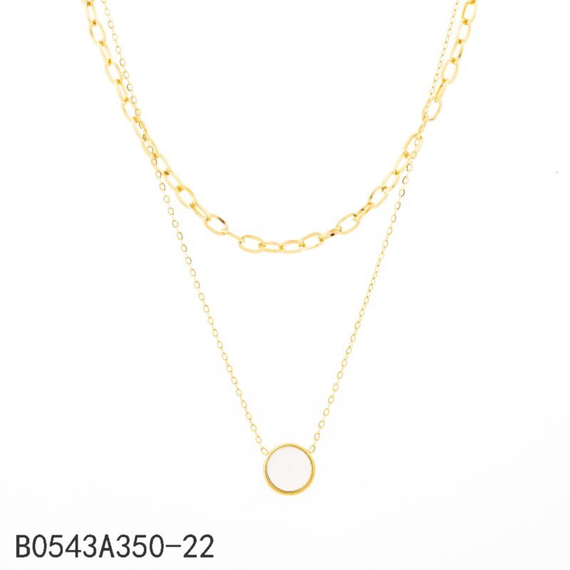 Collar Double Chain Circle