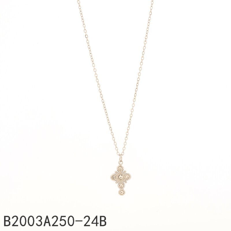 Collar Cruz de Zirconias Plata