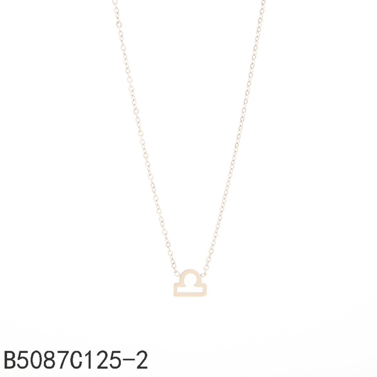 Collar del signo zodiacal Libra Oro Grueso 14K