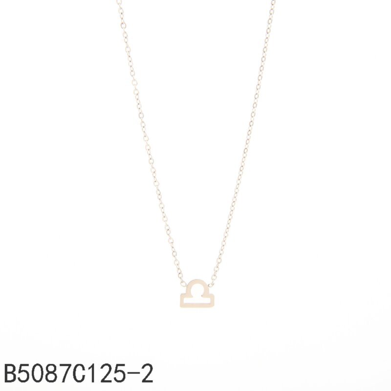 Collar del signo zodiacal Libra Oro Grueso 14K