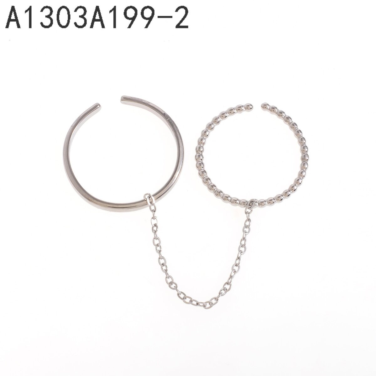 Anillo Doble Aro Plata