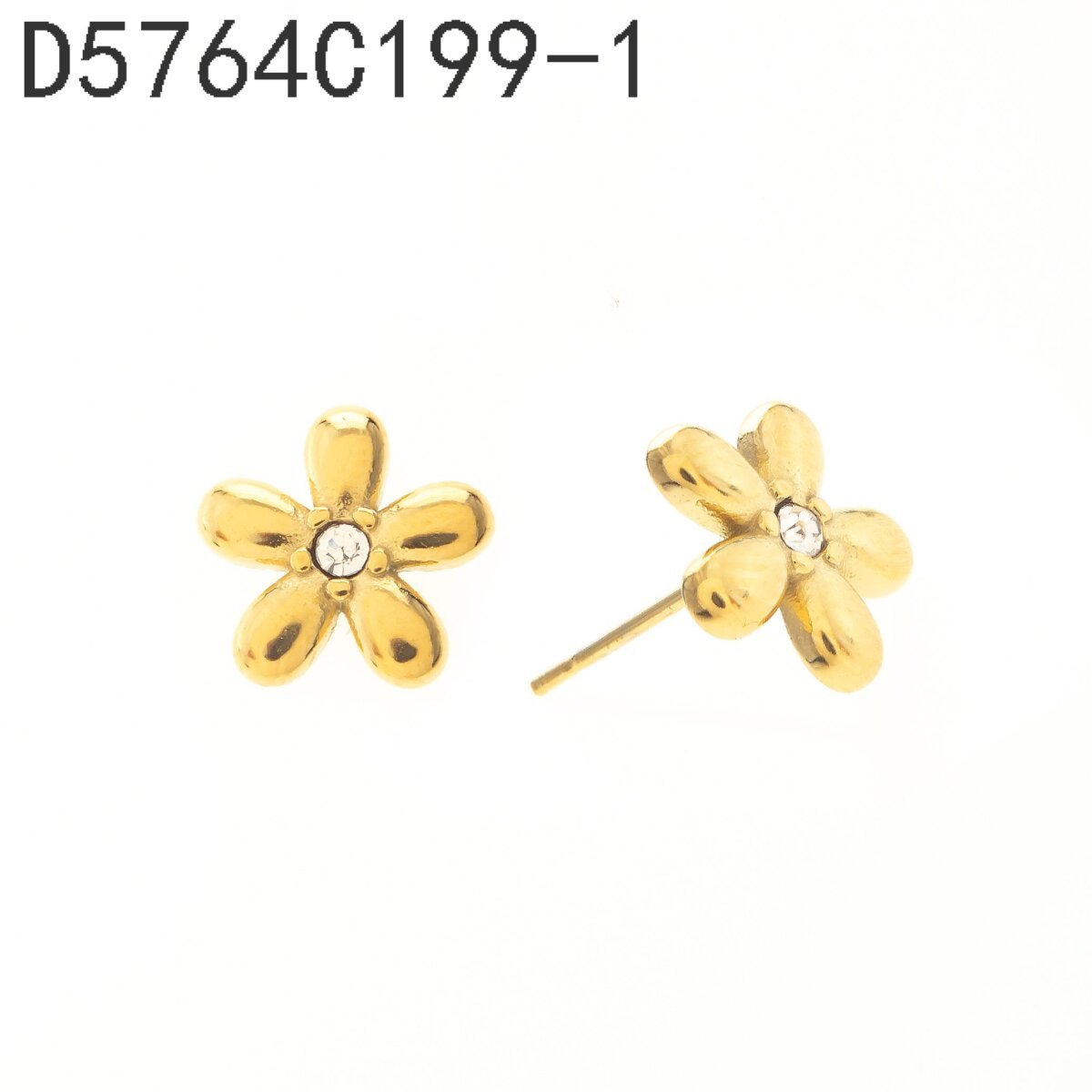 Aretes Flor Dorado