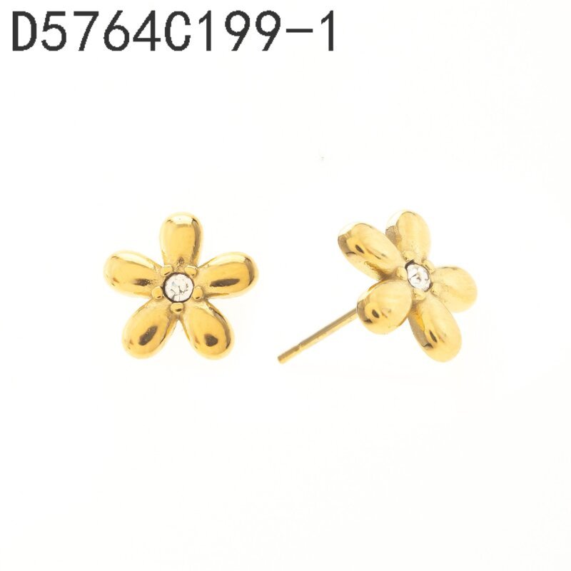 Aretes Flor Dorado