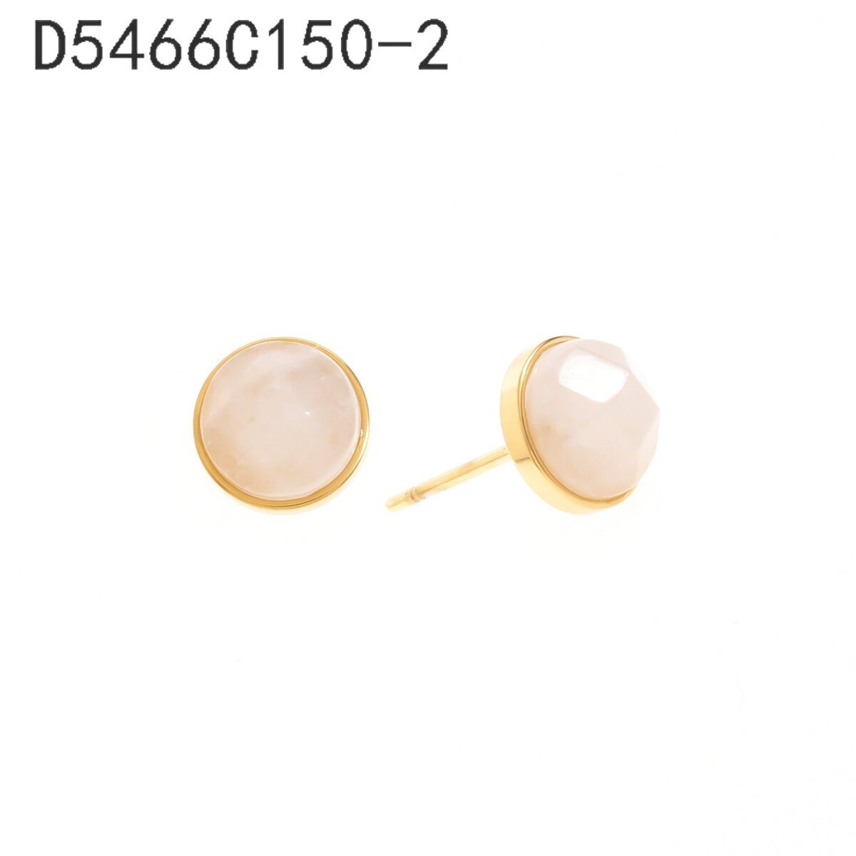 Pendientes de piedra blanca Oro Grueso 14K