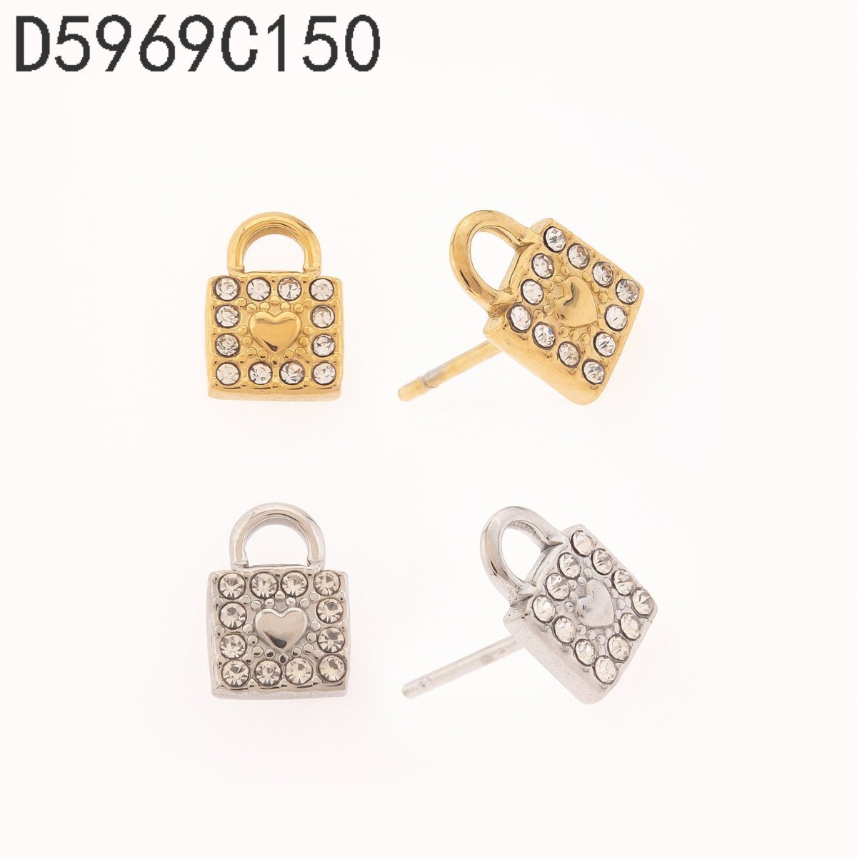 Aretes Candado Dorado