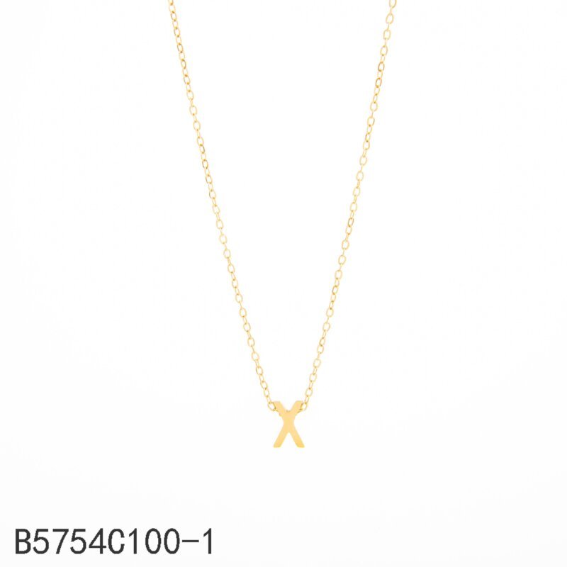 Collar con la letra X (plata)