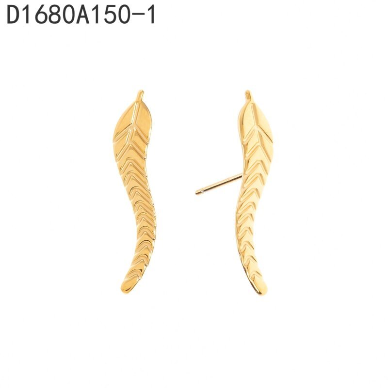 Aretes Ala Trepadora Dorado