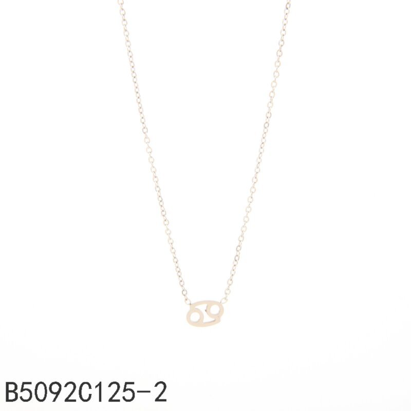 Collar con el símbolo del cáncer Oro Grueso 14K