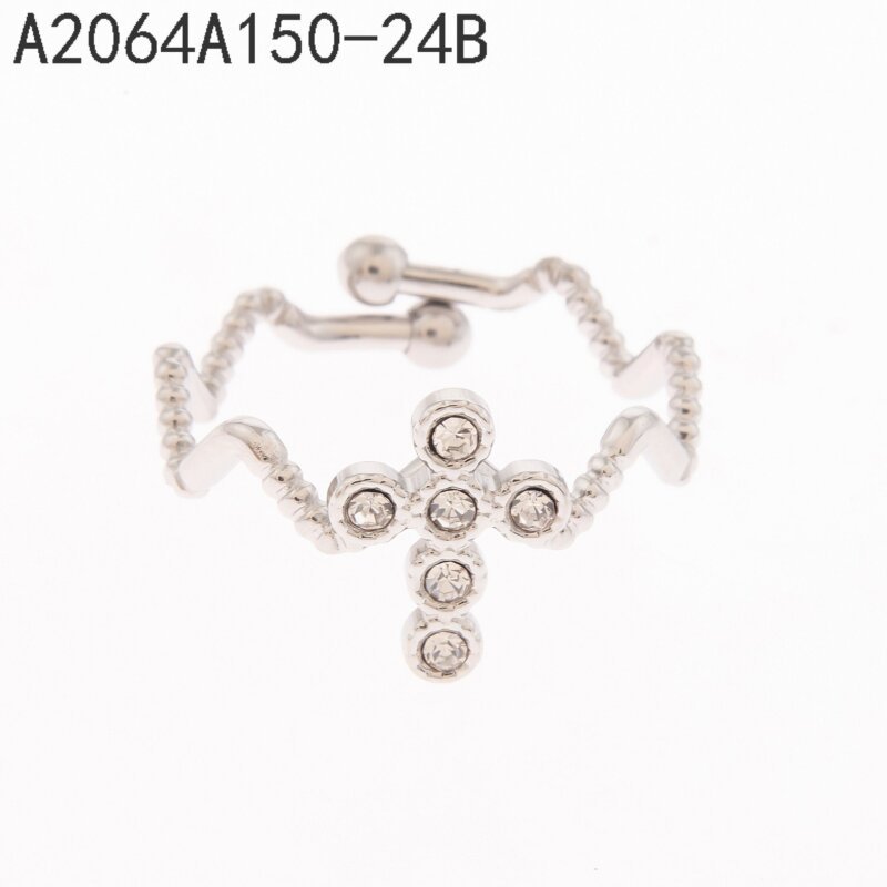 Anillo Cruz Calada Plata