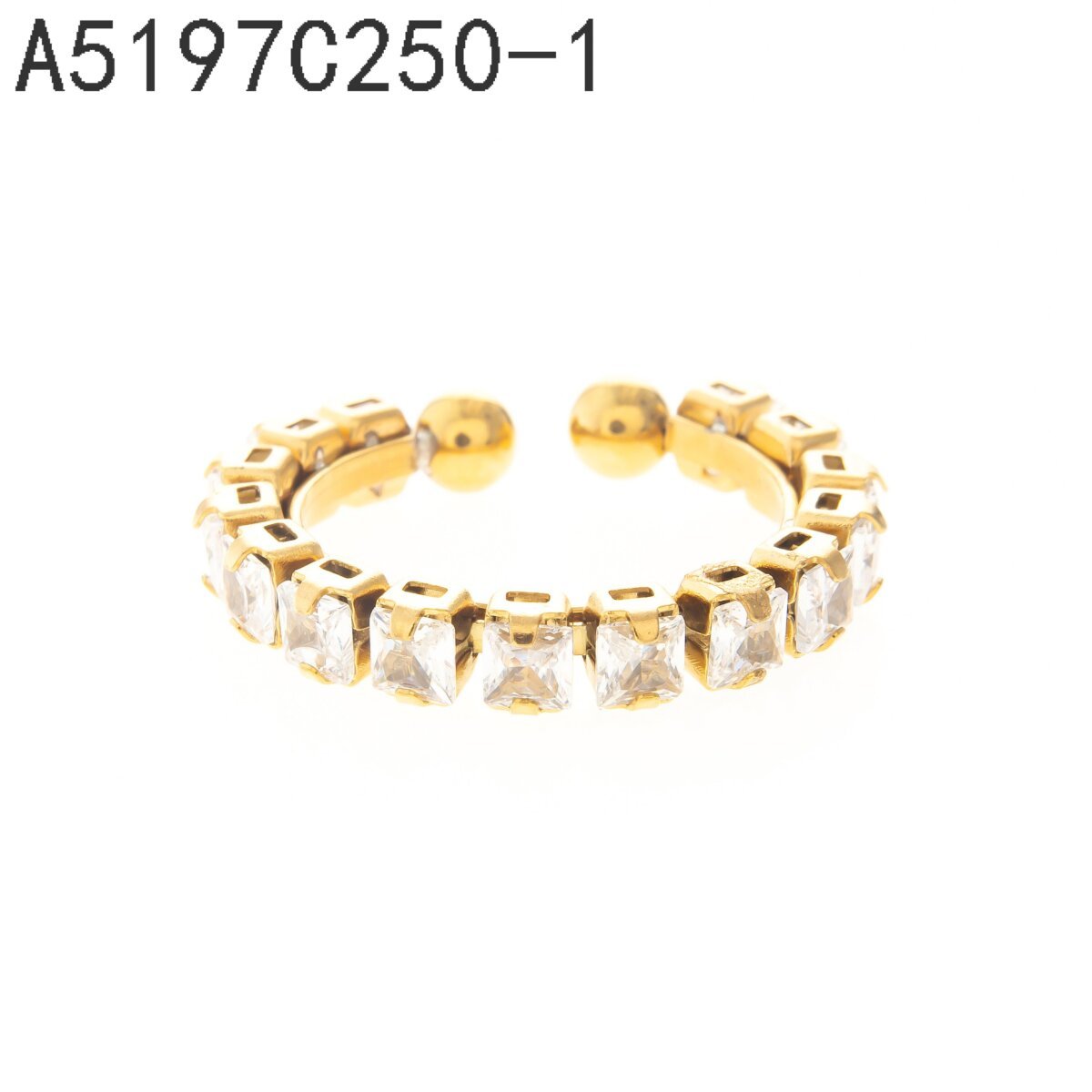Anillo Eternidad de Zirconias Dorado