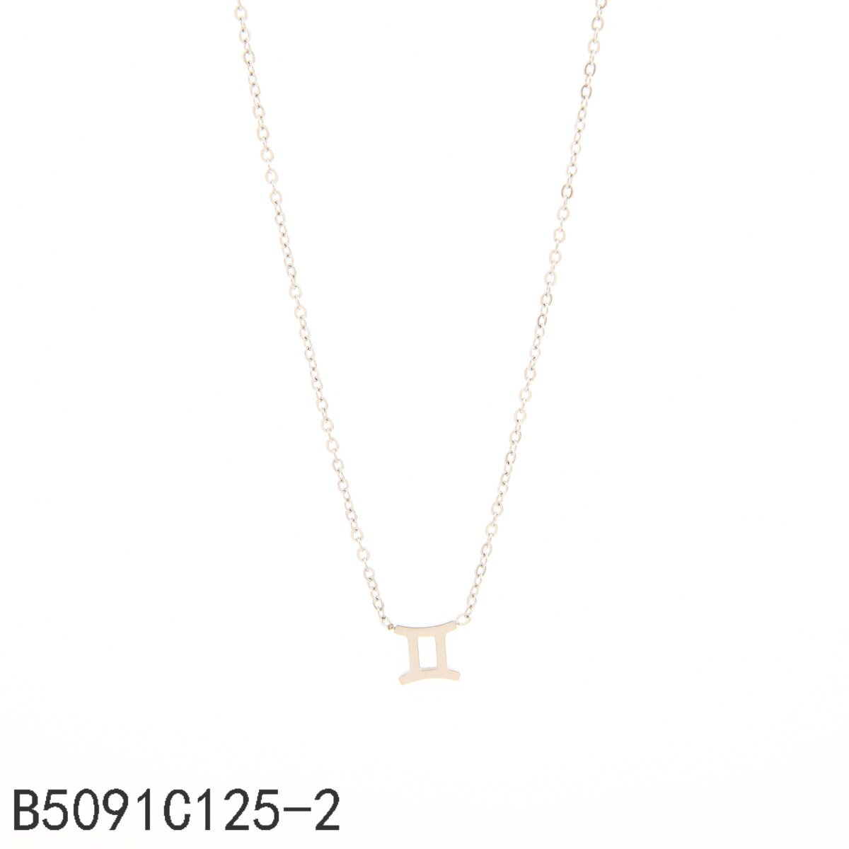 Collar Géminis Oro Grueso 14K