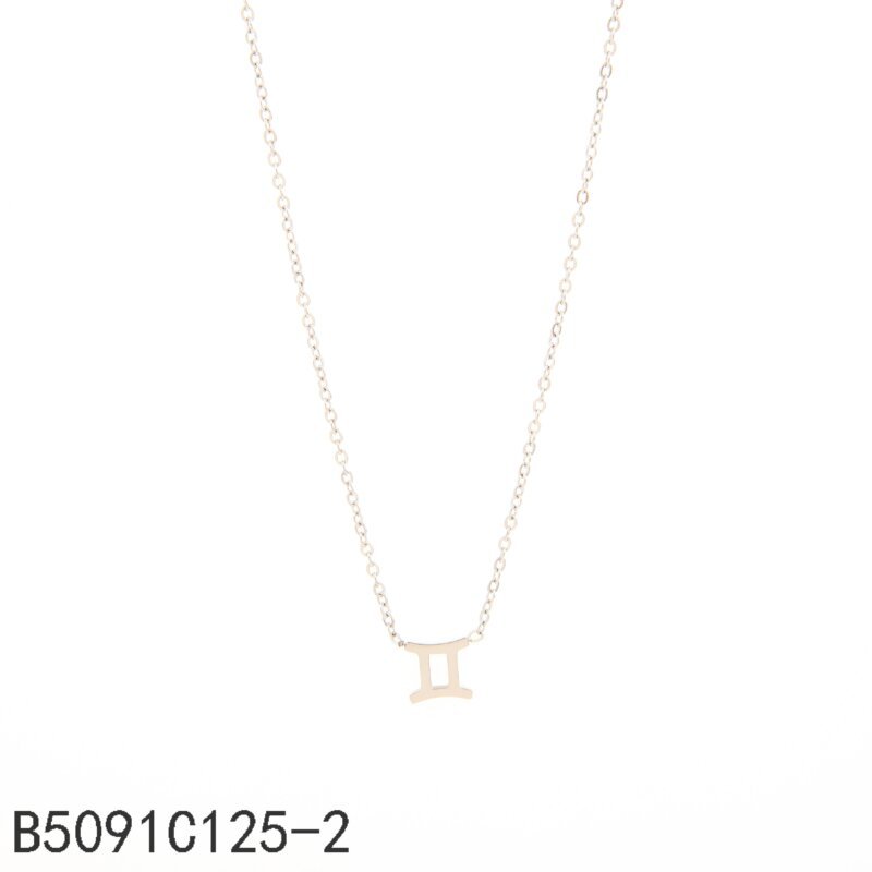 Collar Géminis Oro Grueso 14K