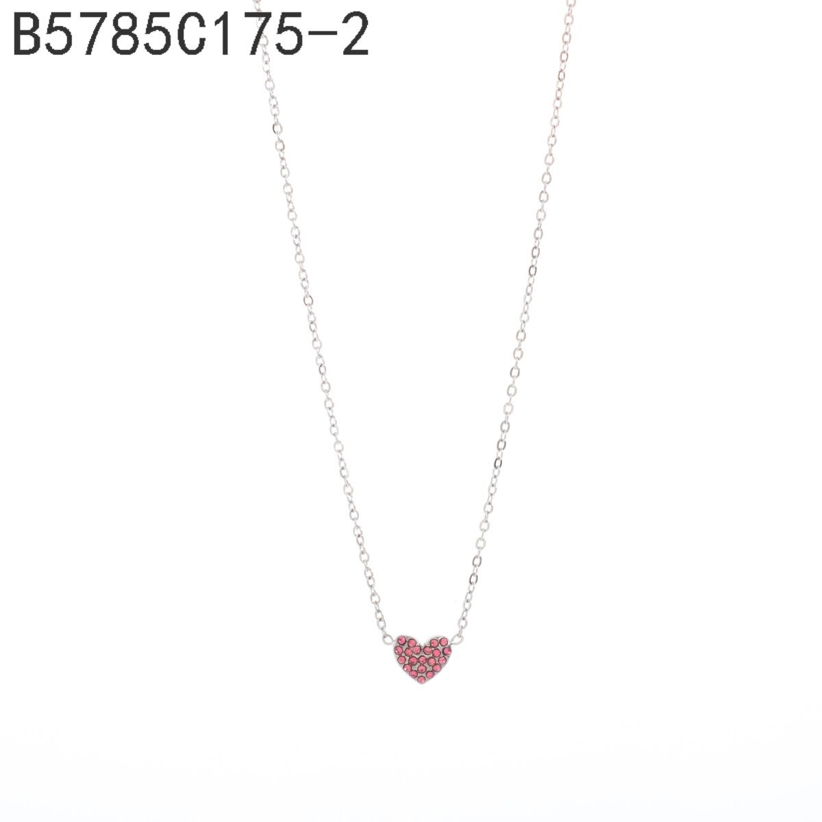 Collar Corazón Rojo Plata