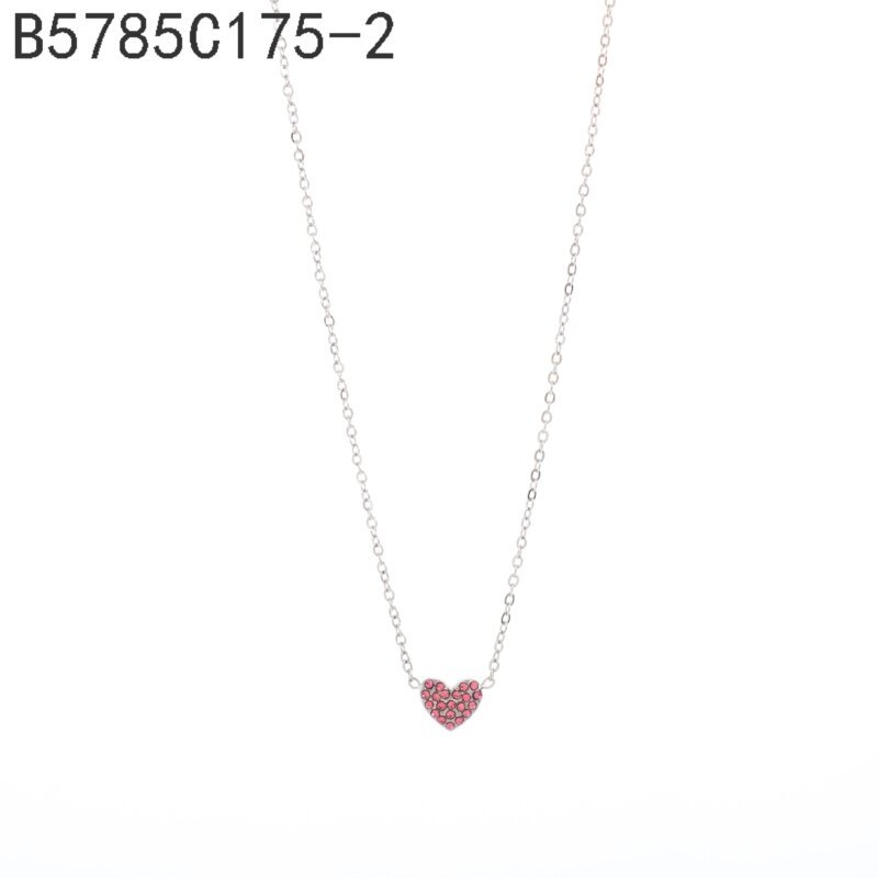 Collar Corazón Rojo Plata