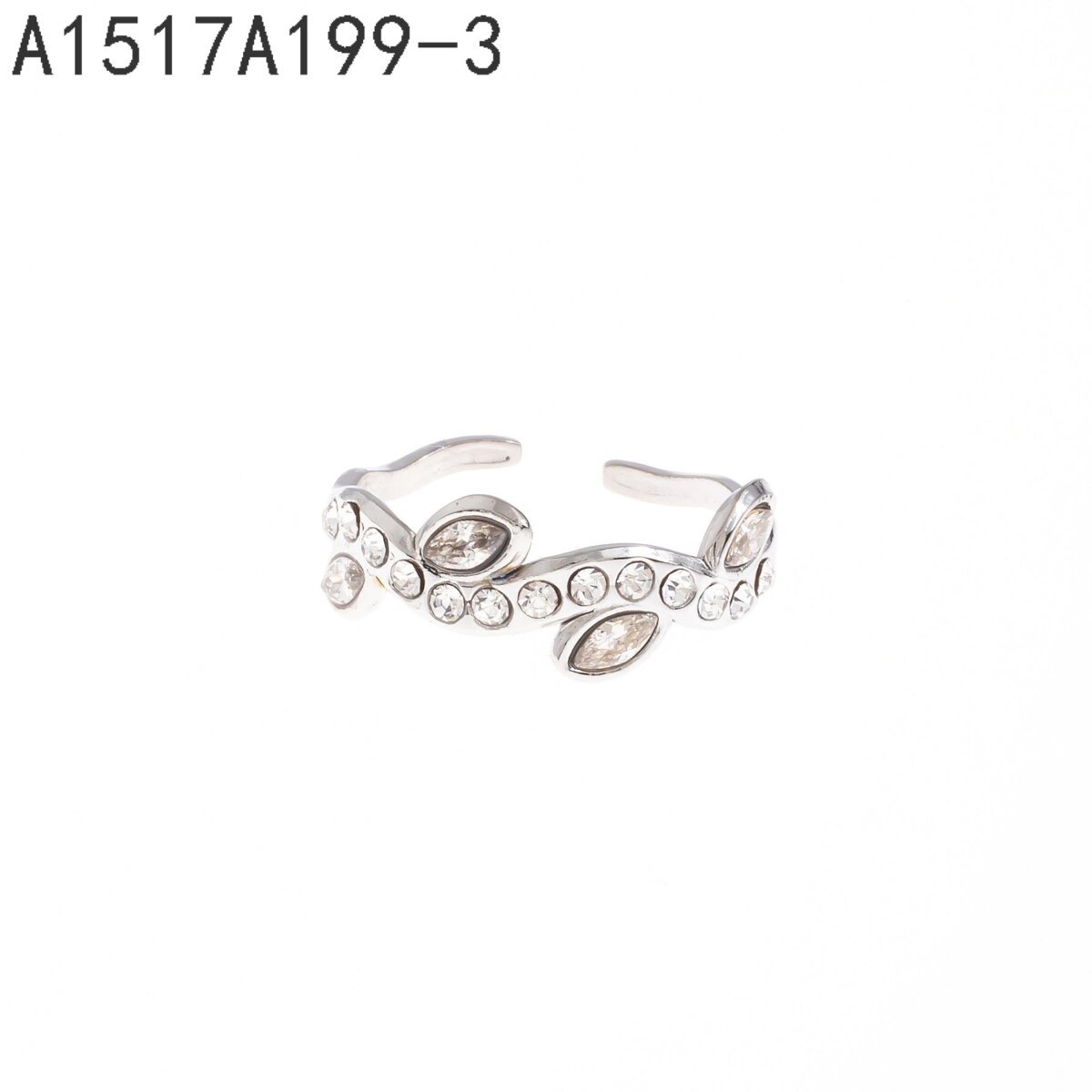 Anillo Hilera de Zirconias Plata