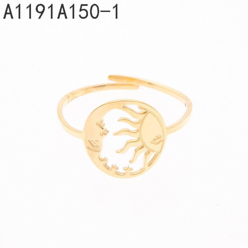 Anillo Rosa Calada Dorado