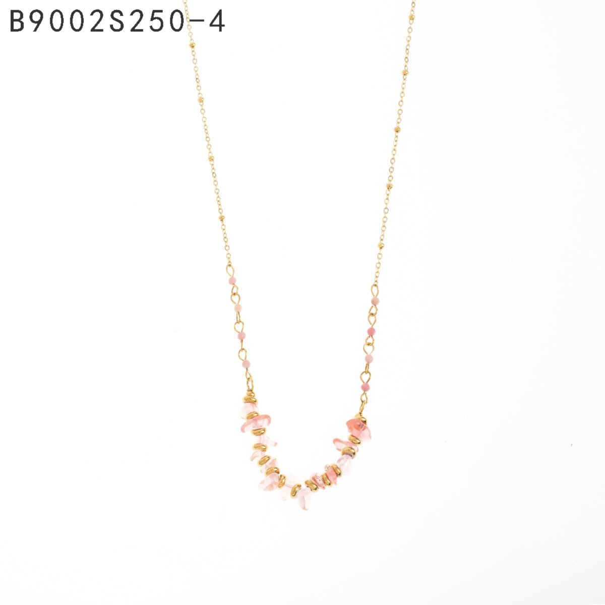Collar Pink Crystal Chips
