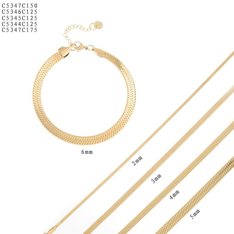 Set de Pulseras Cadena Dorado