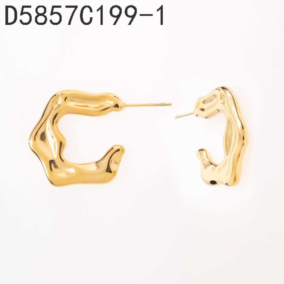 Aretes Geométricos Dorado