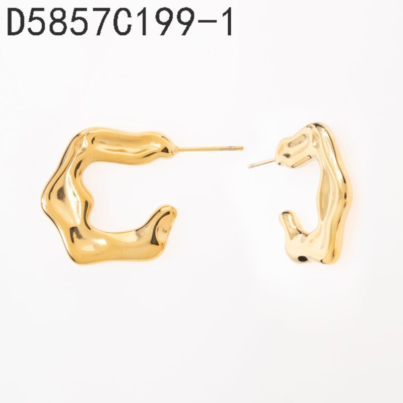 Aretes Geométricos Dorado