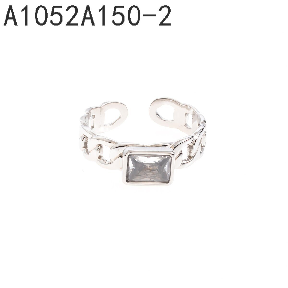 Anillo de circonita naranja Oro Grueso 14K
