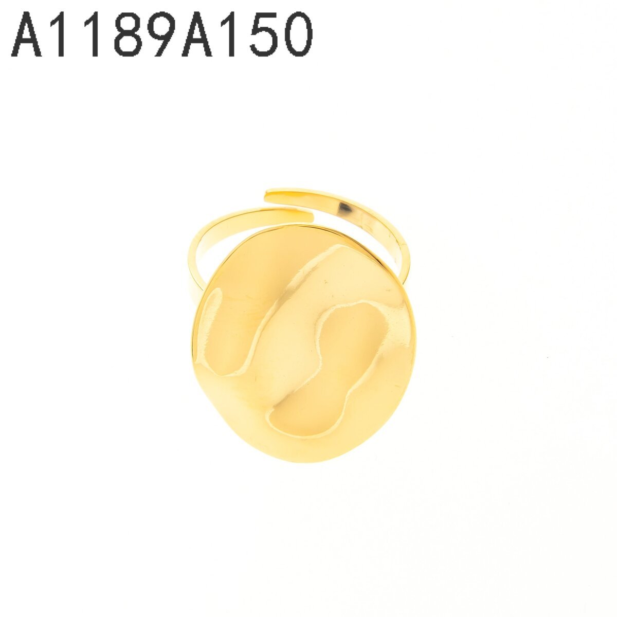 Anillo Sello Ovalado Dorado