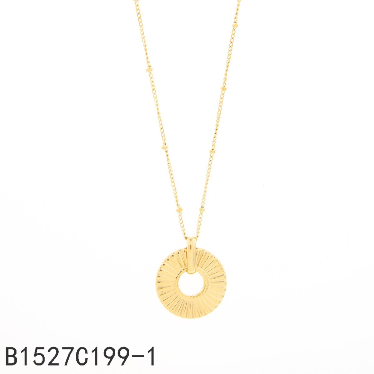 Collar Medallon Calado Dorado