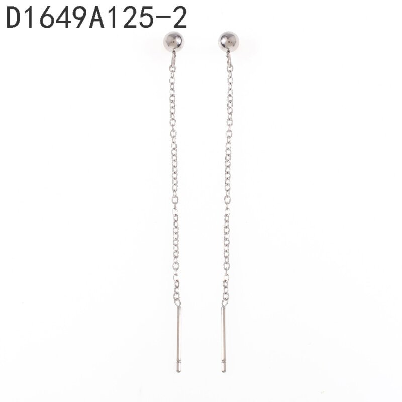 Aretes Cadena Larga Plata
