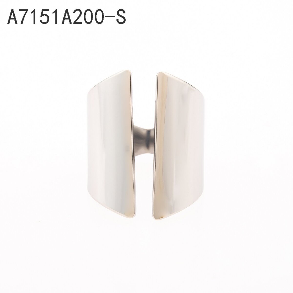 Anillo Ancho Geométrico Plata