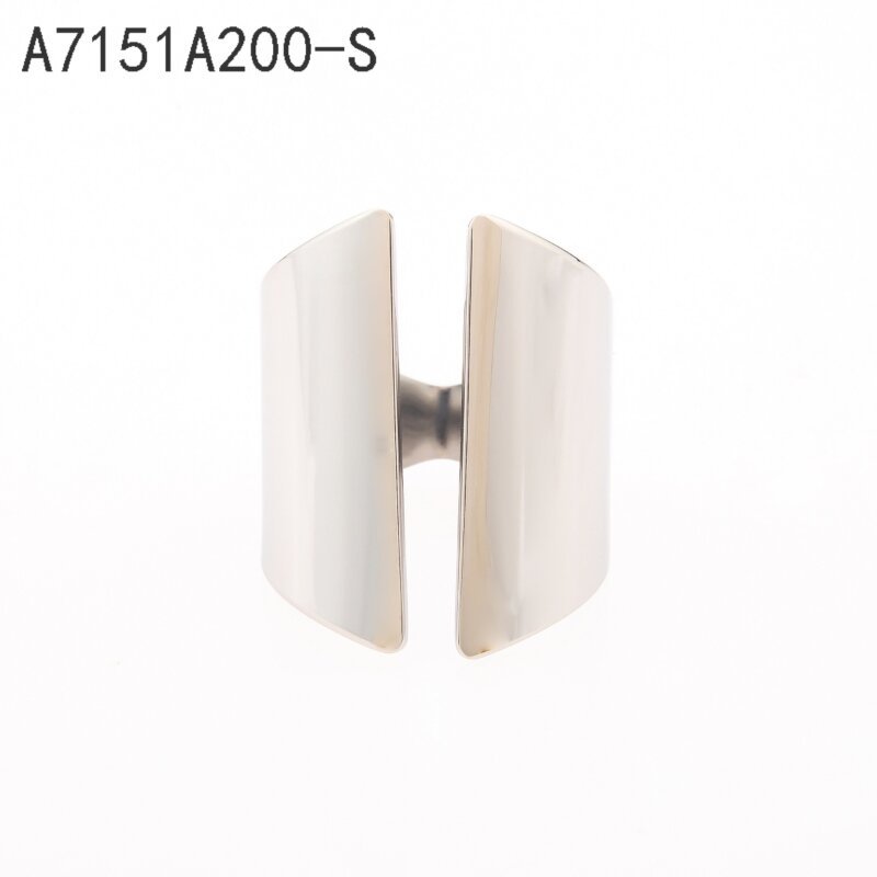 Anillo Ancho Geométrico Plata
