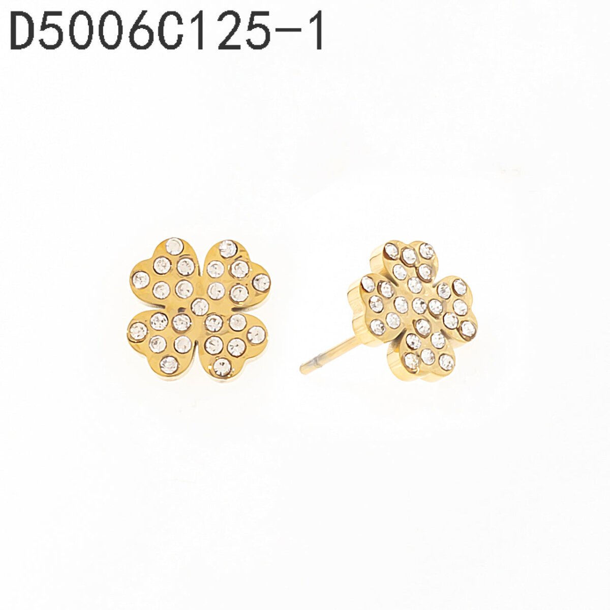 Aretes Flor Racimo Dorado