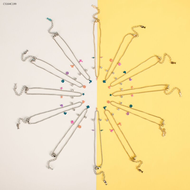 Pulsera colorida (plata)