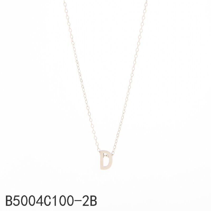 Collar con la letra D Oro Grueso 14K