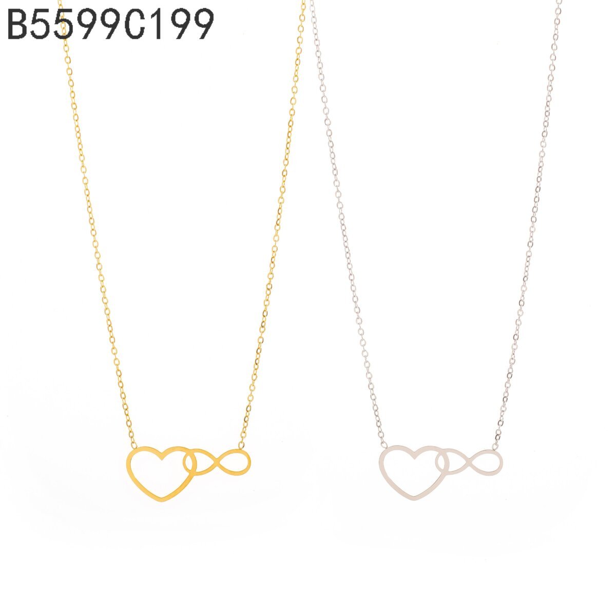 Collar Corazón Entrelazado Dorado
