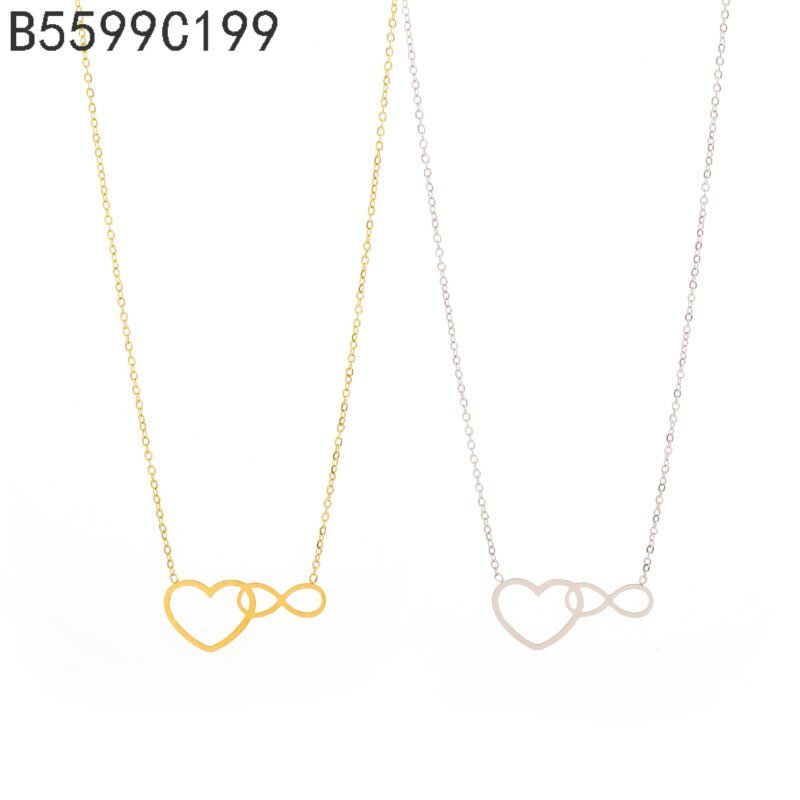 Collar Corazón Entrelazado Dorado