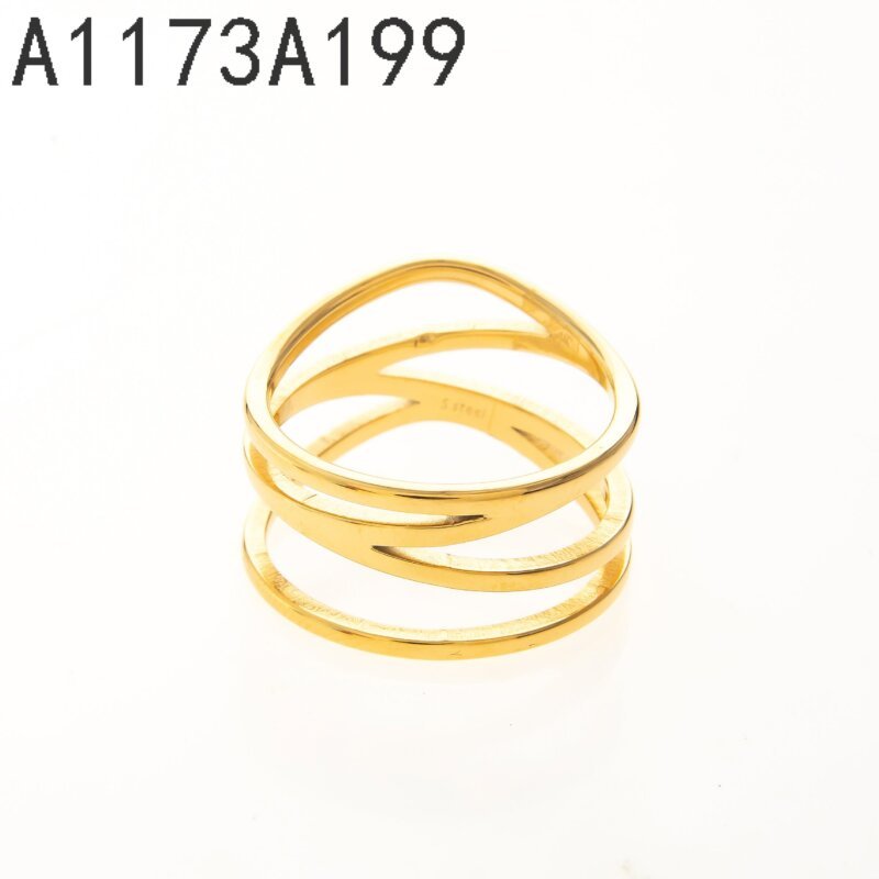 Anillo Multibanda Ancho Dorado
