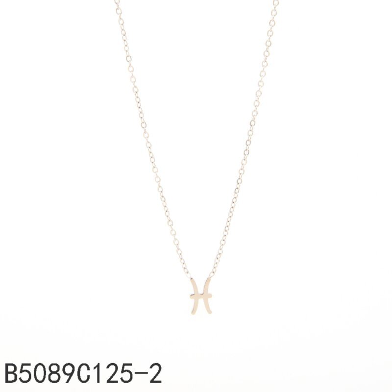 Collar de Piscis Oro Grueso 14K