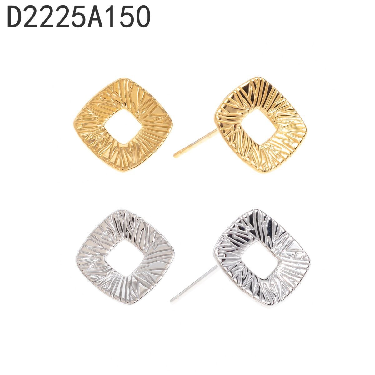 Aretes Rombo de Zirconias Plata