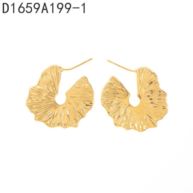 Aretes Petalo Dorado