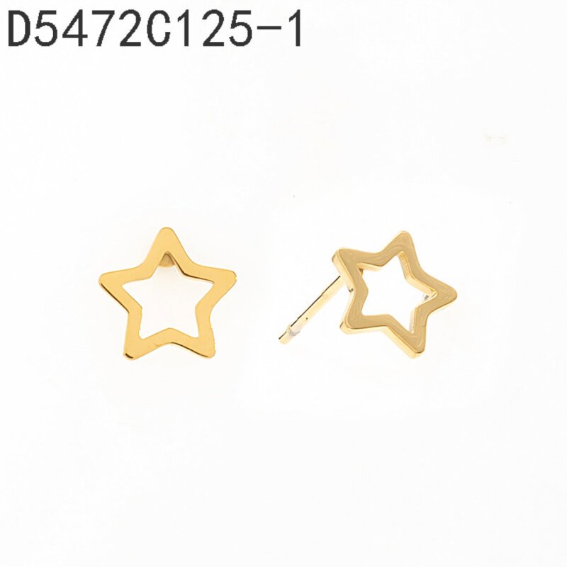 Aretes Estrella Calada Dorado