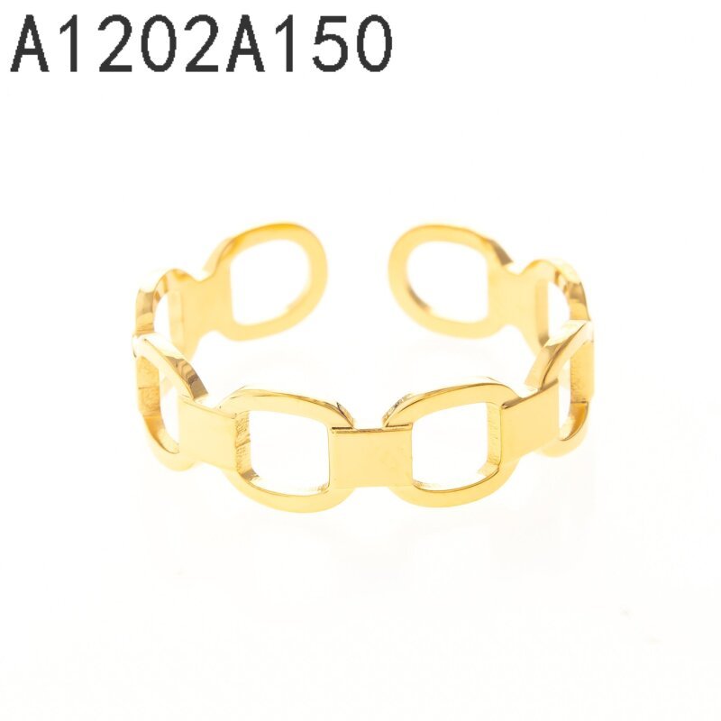 Anillo Cintillo de Círculos Dorado