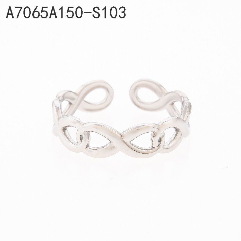 Anillo Eslabon Infinito Plata